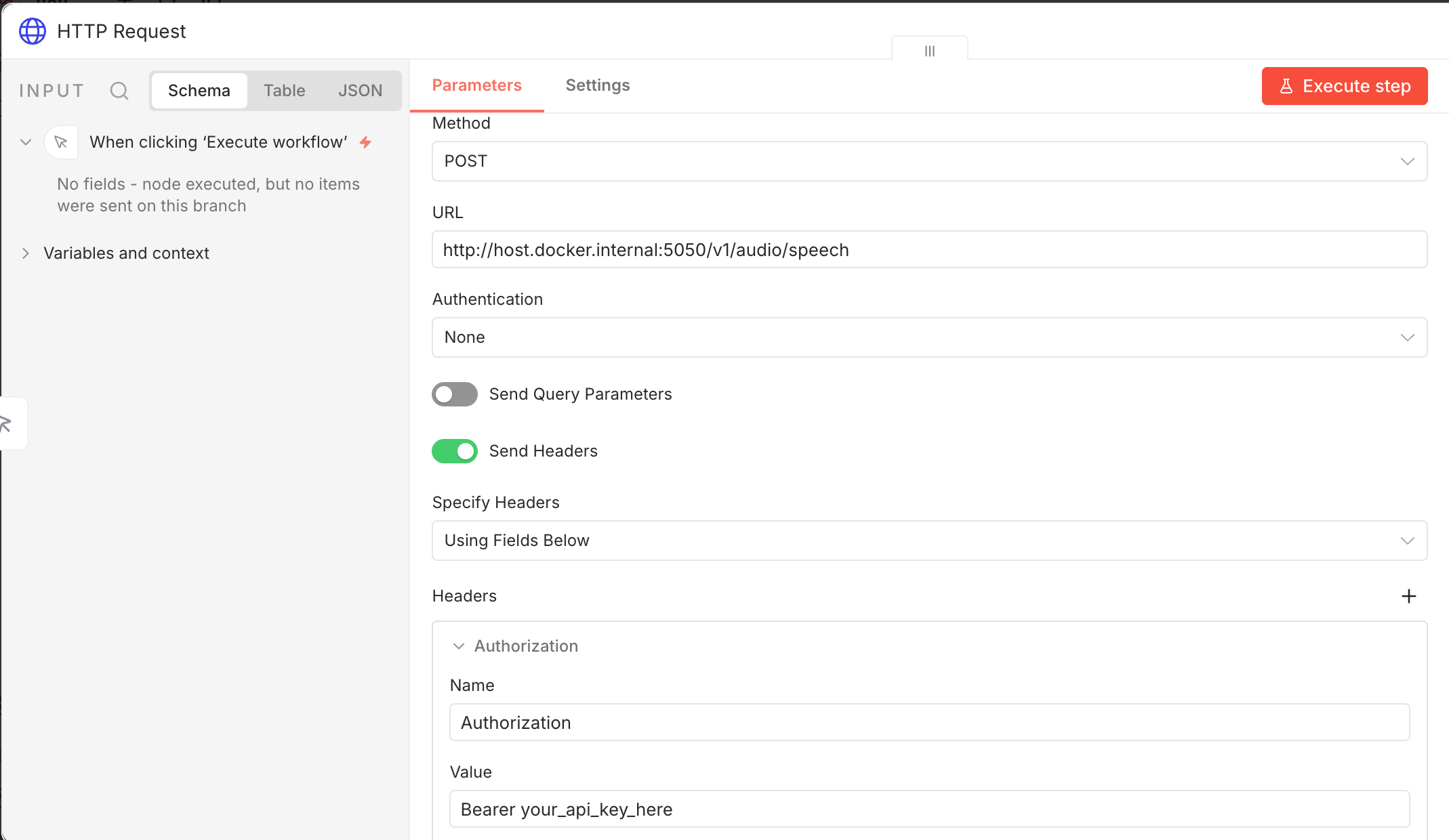 n8n 中 HTTP Request 节点的 Header 配置示意